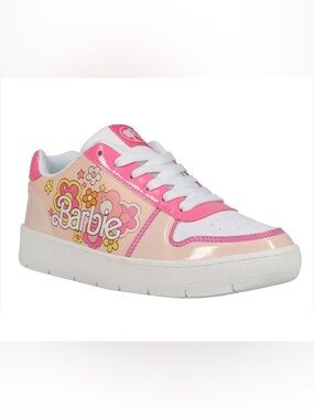 Barbie Girls' Pink Floral Low-Top Sneakers Mattel Womens 8
